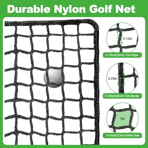 LAKNUAL 12x12ft Golf Practice Net - Backyard & Indoor Sports Barrier Kit