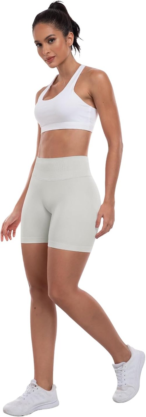 ATHVOTAR High Waisted Workout Gym Shorts - Seamless Butt Lifting Design for Women