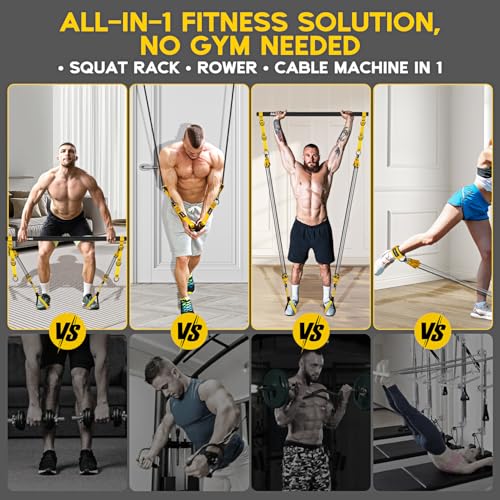 Portable Pilates Bar Kit with Resistance Bands for Strength Training