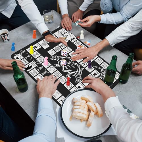 Bride Or Die Bachelorette Drinking Game Set - Interactive Party Board Game with Dice & Rubber Mat