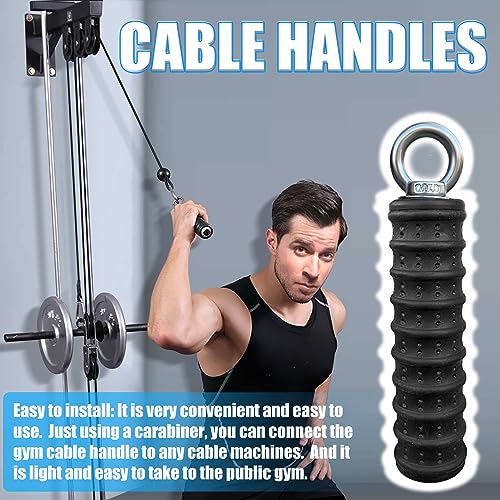 Ergonomic Tricep Rope Pulldown Attachments - Single Handle