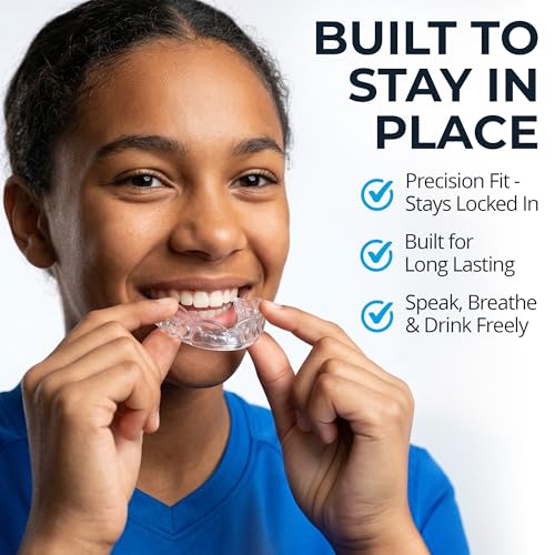 Custom Fit Sport Mouth Guards - 2 Pack, BPA Free, Clear
