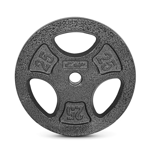 CAP Standard 25 lb Cast Iron Weight Plate Pack - Black, 1-Inch Grip