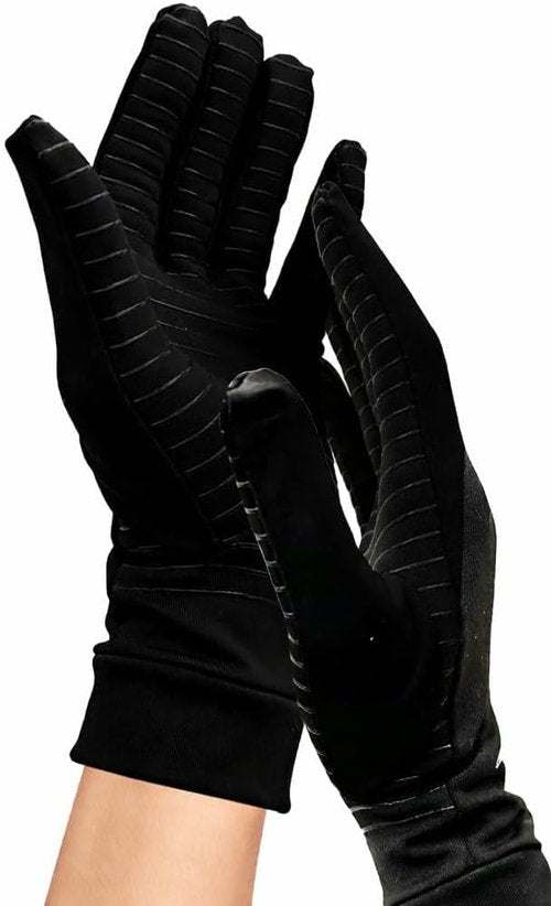 Doctor Developed Copper Arthritis gloves Compression gloves for Women & Men and Handbook,Useful for RSI, Carpal tunnel (Medium)