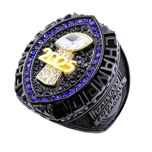Fantasy Football Championship Ring - Size 11 with Stand