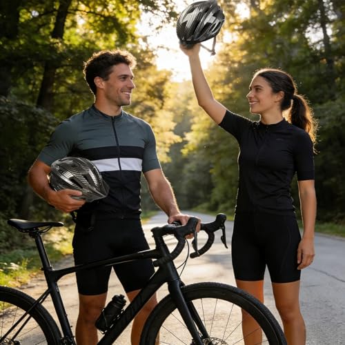 XIFENGRID Adult Bike Helmet Men Women with USB Rechargeable LED Rear Light - Carbon Black