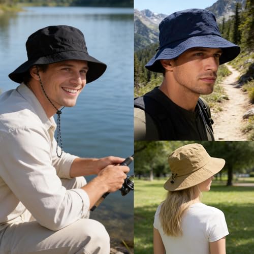Packable Sun Bucket Hat for Men & Women - UV Protection & Waterproof