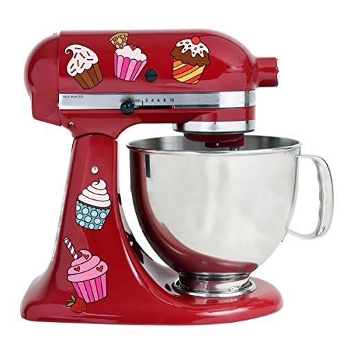 Colorful Cupcakes Vinyl Decals for Kitchen Mixers stickers