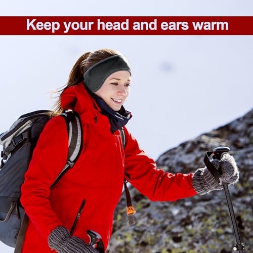 Soft Fleece Ear Warmer Headband for Men and Women - 2 Pack