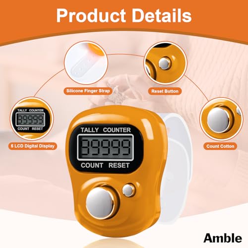 Digital Handheld Tally Counter - 5-Digit LCD Clicker for Golf & Knitting