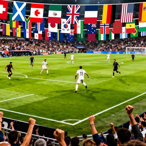 International World Flags String Banner - 43ft Soccer Tournament Decor