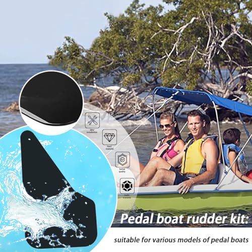 Paddle Boat Rudder Kit - 1/4 Inch Thick HDPE for Sea Hawk & KL Industries