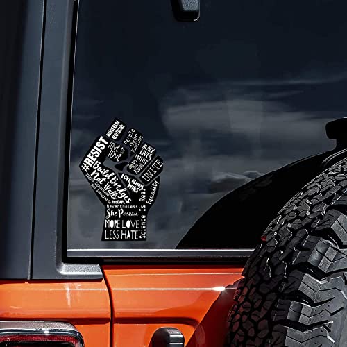 Black Lives Matter Resist Fist Vinyl Decal - 6-inch Waterproof Sticker