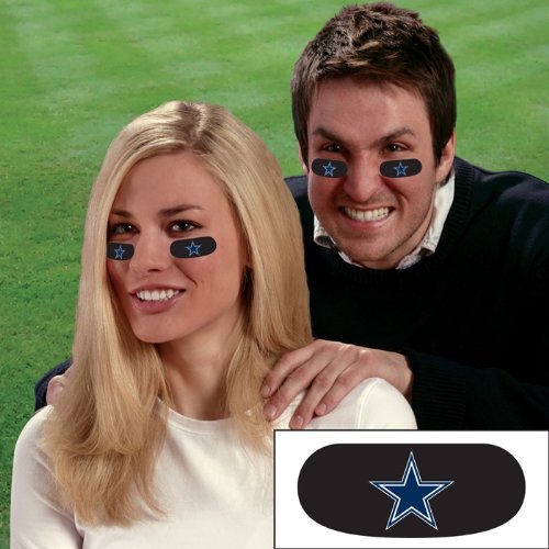 NFL Team Logo Eye Black Stickers - 6 Pack of Removable Strips