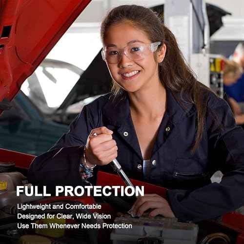 ProtectX Safety Glasses for Men & Women, Safety Sunglasses with Anti-Fog Scratch Resistant Lenses, Non-Slip Grips, ANSI Z87.1