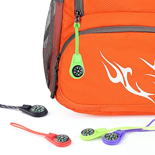 Mini Compass Bulk Kit - 10 Mixed Color Keychain Compasses for Kids