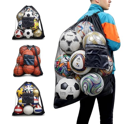 Extra Large Mesh Ball Bag for 13 Soccer Balls - 40 x 30 in
