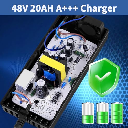 48V 20Ah Lead Acid Battery Charger for Scooters & Go-Karts - 110V-240V Input