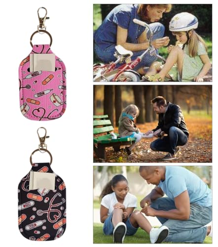 2-Pack First Aid Bandage Holder Case - Portable Keychain Storage