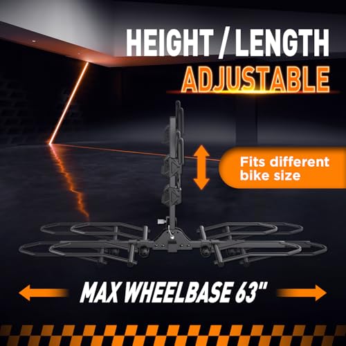 Heavy-Duty 2-Bike Hitch Rack for Ebikes & Fat Tire Bikes