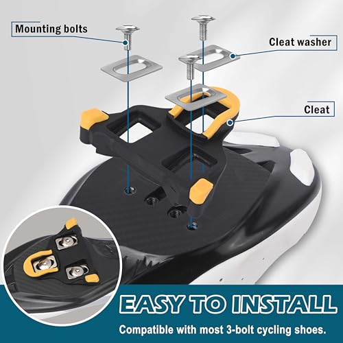 Single Road Cycling Cleat for SPD-SL Pedals - 6° Float