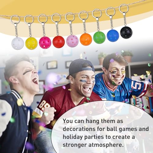 Pickleball Keychain Set - 9-Pack Mini Sports Ornaments for Bags