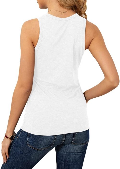 Langwyqu Women's Tank Tops - Casual Sleeveless Crewneck Tees for Summer | Loose Fit, Stylish Comfort