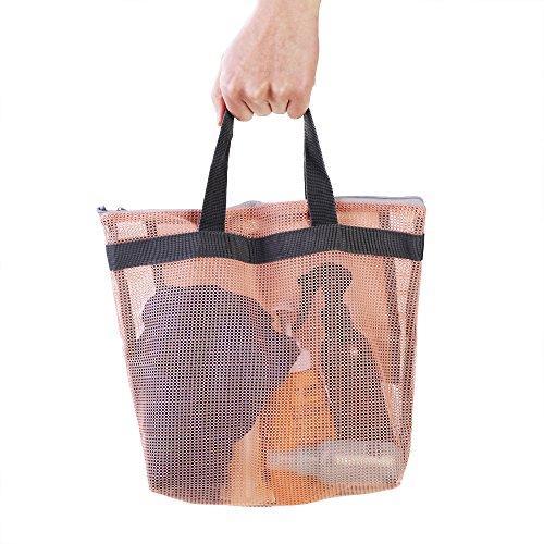 Small Mesh Beach Tote Bag Set - 2 Pcs Waterproof Organizer