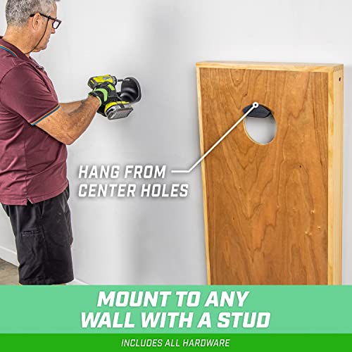 GoSports Wall Mounted Cornhole Board Hangers Set of 2 with Bean Bag Tote