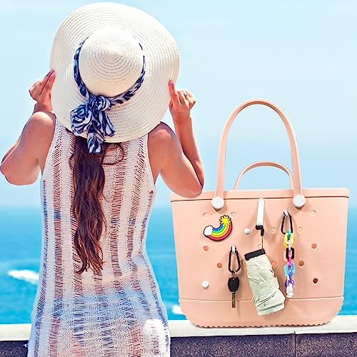 Beach Bag Accessory Hook & Carabiner Set - 6PCS White