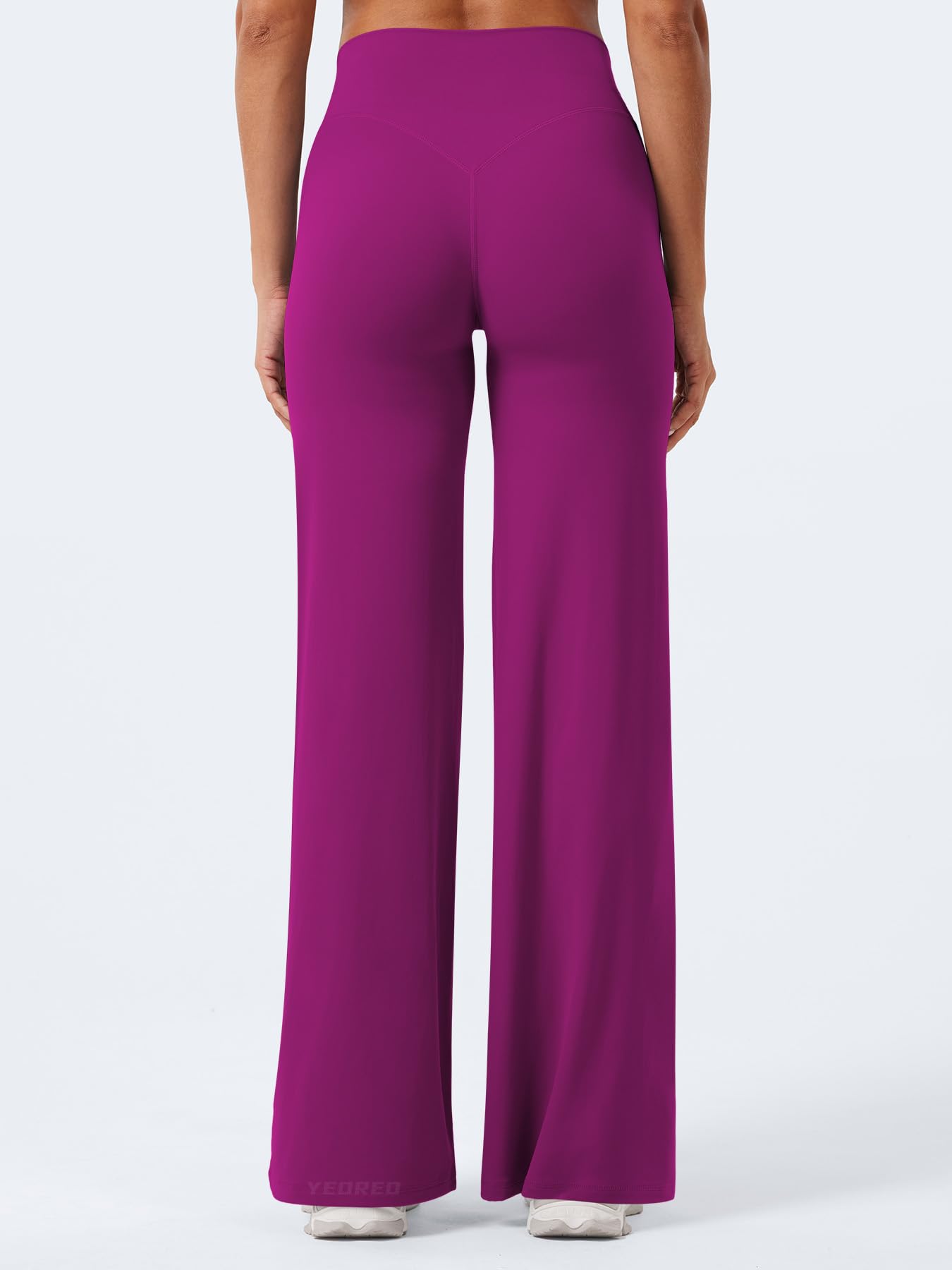 YEOREO Workout Leggings Womens No Front Seam Straight Leggings 31.5" High Waist Buttery Eddiy Gym Yoga Pants Rose Purple XXS
