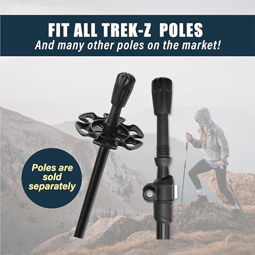 12-Pack Trekking Pole Tips - Replacement Rubber Tips for Hiking Sticks, 11mm Fit, Trekology