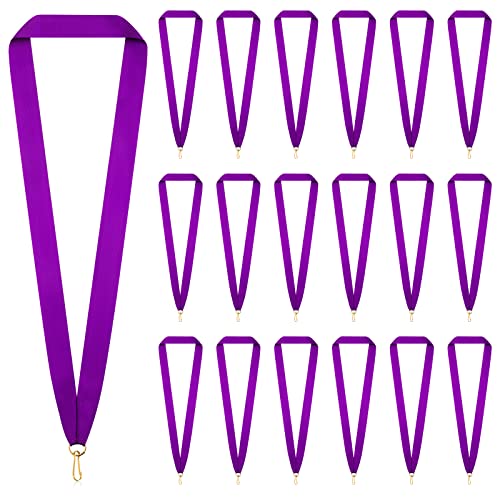 30 Purple Medal Ribbons with Snap Clips for Competitions