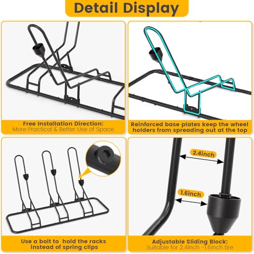 Kingarage Bike Stand for 3 Bikes - Heavy-Duty Indoor/Outdoor Storage Rack