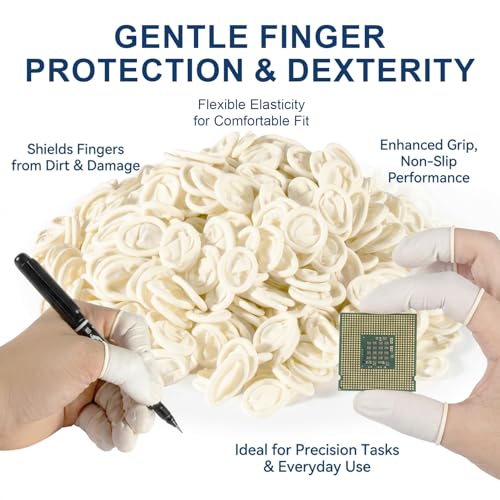 280PCS Disposable Rubber Finger Cots - Protective Finger Sleeves