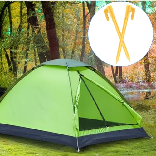 Plastic Tent Stakes - 24 Pack, 5.7 Inch, Yellow