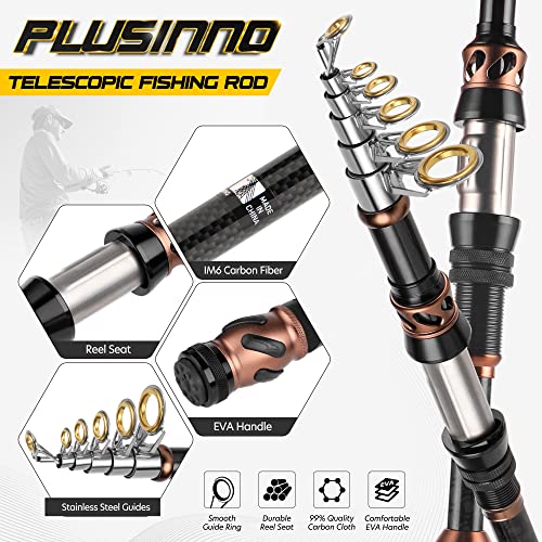 Telescopic Fishing Rod and Reel Combo – Carbon Fiber Full Kit