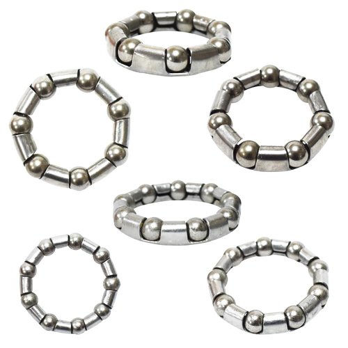 Xmomx 7 Kinds 5 Sets Bike Ball Bearing Headset Retainer Crank Caged Wheel 4mm to 8mm / 1/6” to 1/3“ Repair Accessories