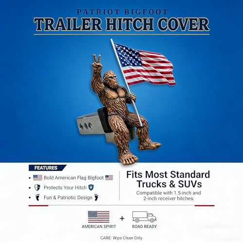 Bigfoot Trailer Hitch Cover - 2-Inch Compatible with Trucks