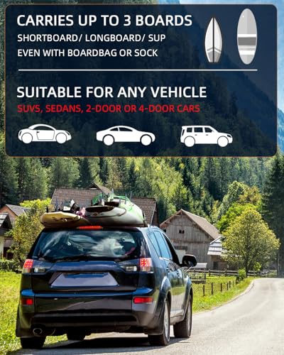 Universal Soft Roof Rack Pads for Kayaks & Surfboards
