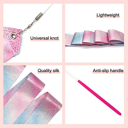 Gymnastic Ribbon Set - 2 PCS 78.7 Inch Twirling Dance Ribbons