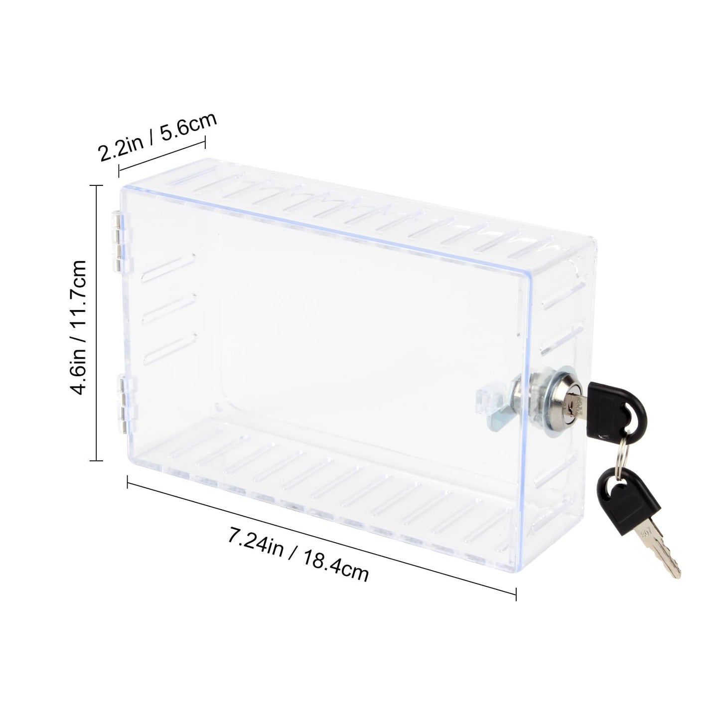 Lxmxgk Universal Thermostat Lock Box with Key, Large Thermostat Lock Box Cover with Key, Clear Large Thermostat Cover for Thermostat on Wall, A/C Lock Box Cover with Key Fits Thermostats