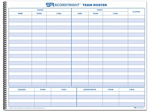 Basketball Scorebook with Hardcover, 16 Players, 9.25x12 inches, Team & Player Stats