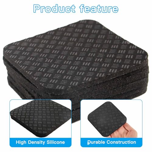 High Density Non-Slip Treadmill Mat Pads - 4x4 Inch, 4 PCS