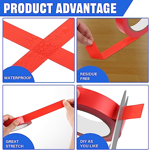 Floor Marking Tape 1 Inch x 60 Yards - 5 Rolls for Courts & Social Distancing