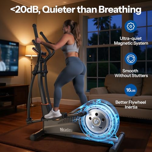 Magnetic Elliptical Trainer for Home Use - 16IN Stride Orange