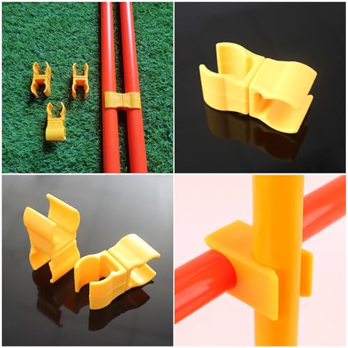Agility Pole Clip Buckle Set - 6 Pack Rotatable Connectors