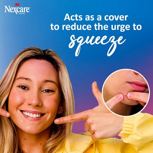 Nexcare Thin and Transparent Acne Patch, Skin Cover Absorbs Pus Oil