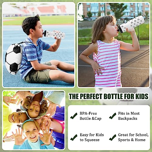 Talltalk 12pcs Soccer Water Bottles & Drawstring Bags Set 24oz, Sports Drink Bottles & Gym Bags