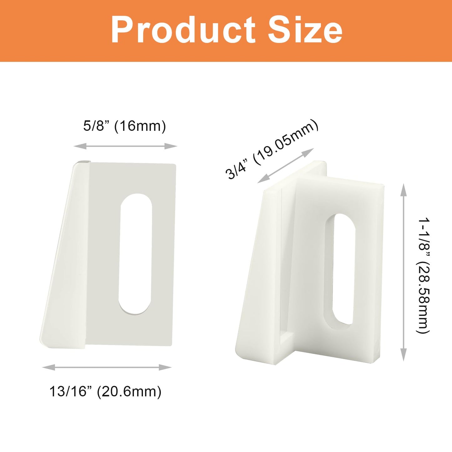 N 6950 Pocket Door Bottom Guide, 12 Packs Bottom Guide Kits Replacement, 1.125 Inch Jamb Mounted Universal Fit, 6 Sets, White (12PCS)